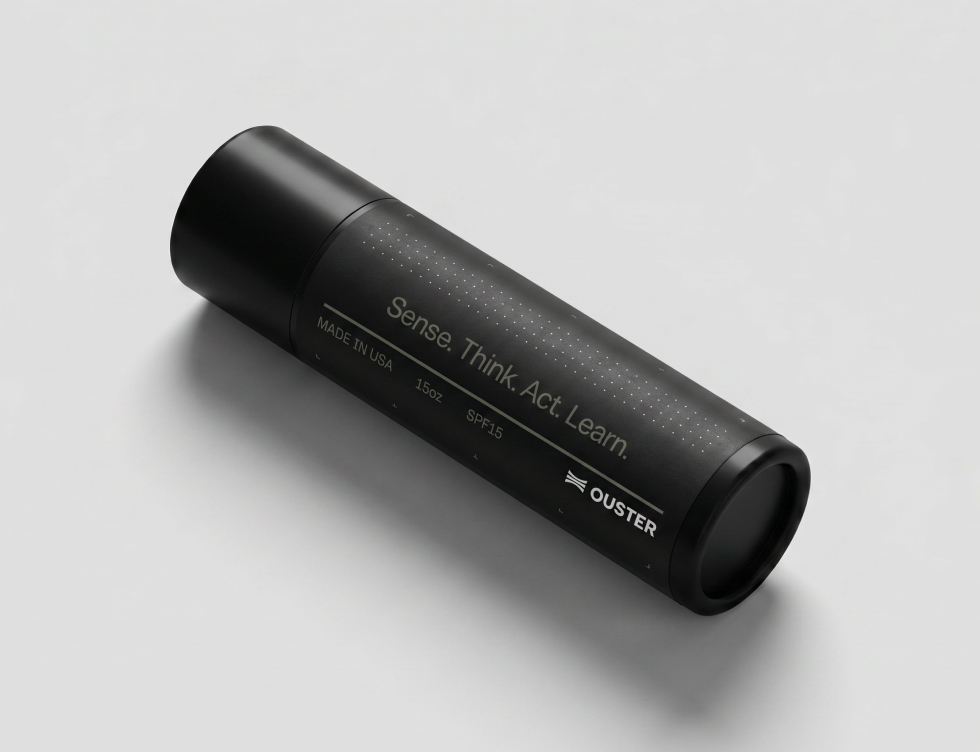 Ouster protective balm in matte black packaging